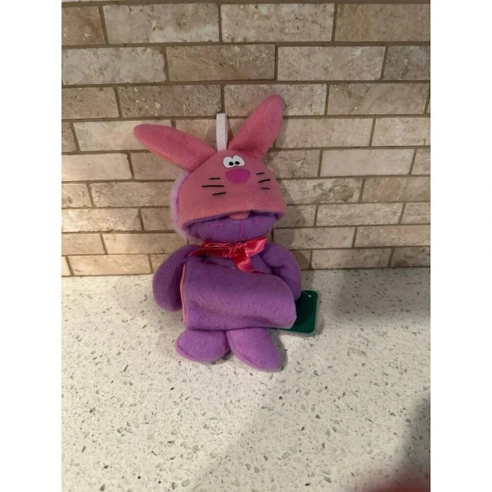 Vintage 1987 Hallmark Purr-Tenders Sock-ems Rabbit Plush -New! B28